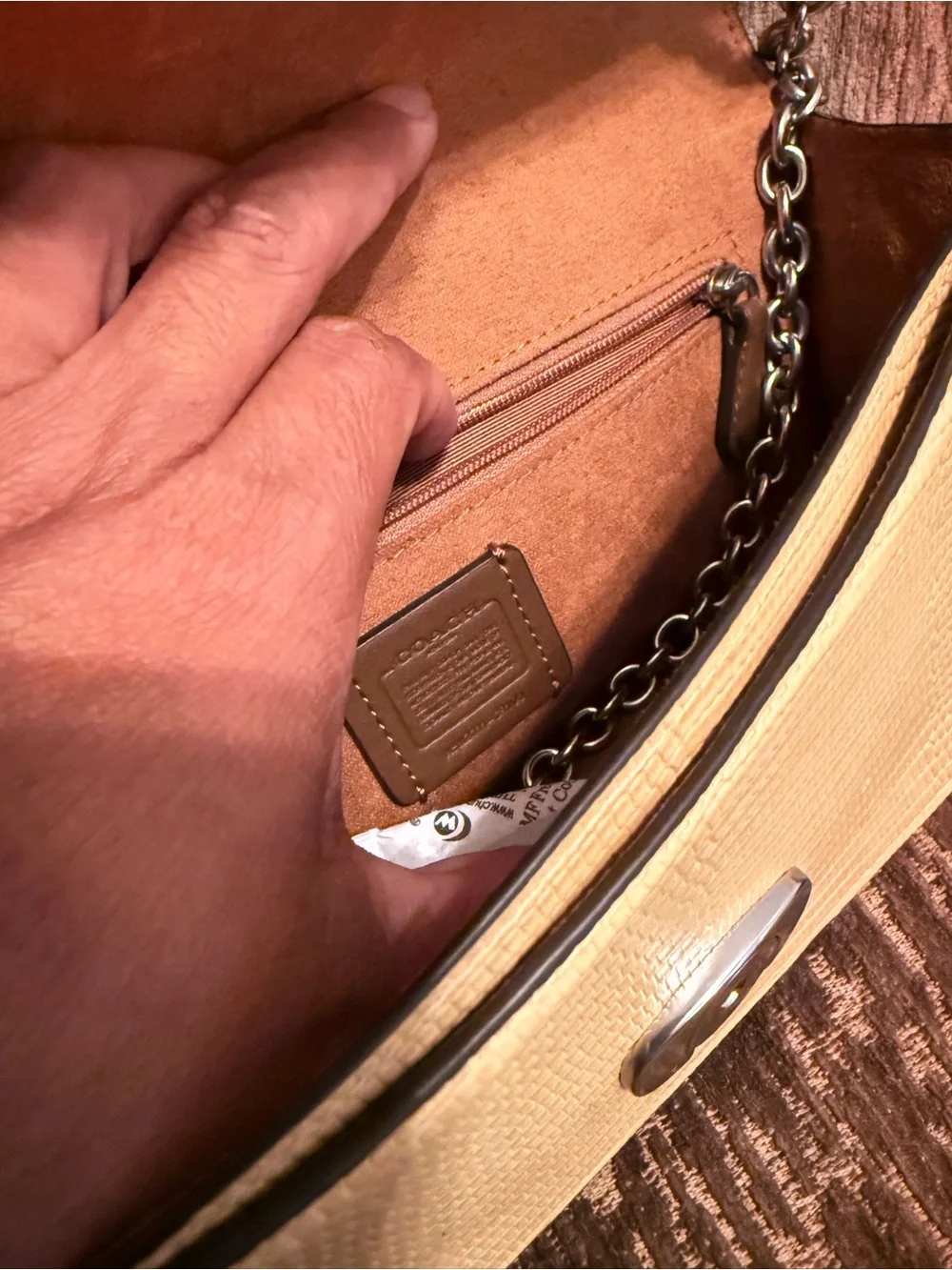 Coach crossbody yellow